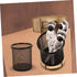 Basketball Stand Pen Holder, Kid Pencils Mesh Wire Pencil Cup Holder, Child Desk Kids Office Wood Grain Storage Box