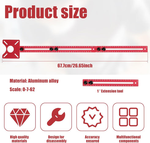 Abizarch 4 1Aluminum Trimming Router Milling Groove Bracket, in Alloy Router Circle Milling Guide Multifunctional