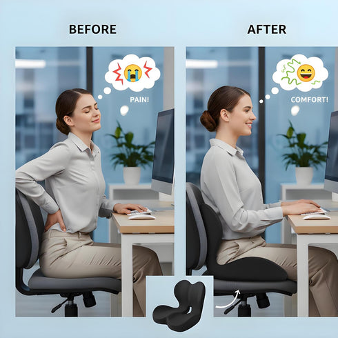 Zamerry Tailbone Ergonomic Lab-Designed Memory Foam Seat Cushion for Office Chair, Car Seat for Driving, Truck Seat