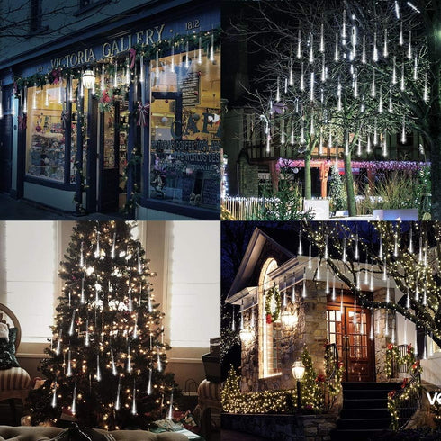 16inch 10 240 JJGoo Meteor Shower Lights Christmas Lights Falling Rain Lights, Tube LEDs Snow Falling Christmas Lights