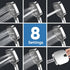 ENRUNEST Handheld,8 Nozzles,Built-in Pets,59 304 High Pressure Shower Head with Modes,Heat-Resistant Premium ABS