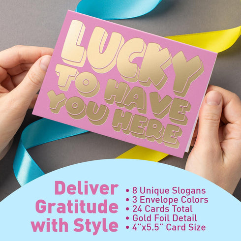 8 4x5.5 S&O Employee Appreciation Cards for Coworkers - Designs - Assorted Thank You Cards with Envelopes - For Office