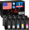 Cartlee 5pk Compatible High Yield Laser Toner Cartridges Replacement Ink for Dell 1250c, 1250, 1350cnw, 1355cn, 1355w,