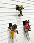 Trimmer 620 Power Tool Organizer for Slatwall, Garage Hooks for Hanging Yard Tools, Anti-Slip Weedeater Rack