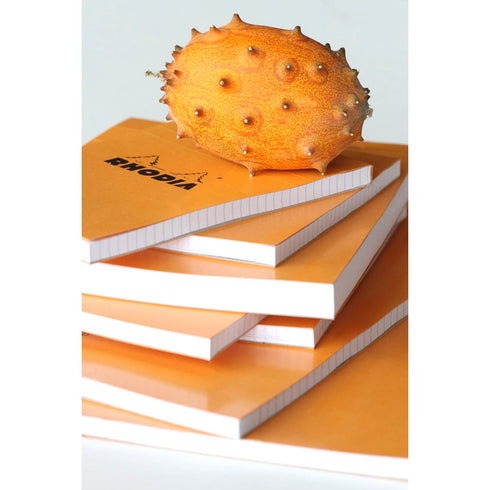 Rhodia Head Stapled Pad No14 A6+ Lined - 4 3/8" x 6 3/8" - Orange (14600C)