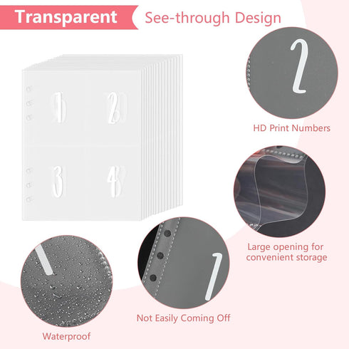 Money Saving Binder - 100 Envelopes Money Saving Challenge, Savings Book with Cash Envelopes for Budgeting