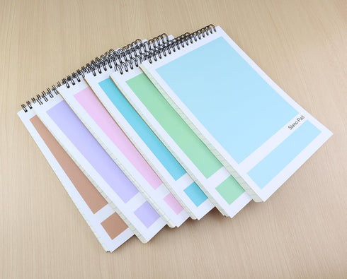 Steno Pad, 6 Pack Top Spiral Notepads, 6" x 9", 80 Sheets, Gregg Rule for Writing Notes in School and Office