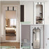 Adjustable Over-The-Door Mirror Hanger Set with Protective Lining, 2 Pcs Mirror Hooks (Mirror Not Included) (Black)