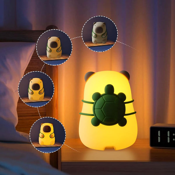 YSCYQ Capybara Night Light for Kids - Adjustable 3 Brightness Levels & 7