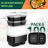 100 Pack (200-Piece)32 oz Containers,2-Compartment Meal Prep Reusable Food Storage Containers with Lids,Microwave