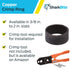 SharkBite 1/2 Inch Copper Crimp Rings, Pack of 25, 23102CP25, PEX Pipe, PE-RT