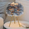 Capslpad 15.3" Feather Tripod Table Lamp - Grey Modern Desk Lamp With