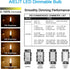 T10/T30 Bulb 25 2700K, 200 E26 2W Dimmable Bulbs, Bulb 3-Pack Frosted LED Light Watt Equivalent, Warm White LM
