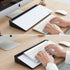 Small Glass Desktop Whiteboard Dry-Erase Board - Computer Keyboard Stand with Drawer, Desk Organizers