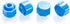 Easy Grip Syringe Tip Cap - Luer Lock, Blue, Non-Sterile (10 Count)