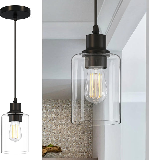 EANLOLY Pendant Lights Kitchen Island, E26 Socket Adjustable Cord for Dining Room,Bedroom,Living Room,Farmhouse