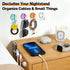 CozyNestMo 8 Pack 360 Magnetic Cable Clips, Rotatable Cord Organizer, No-Residue Adhesive Wire Holder for Under Desk
