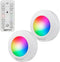Amazon Basics LED Puck Lights, Color Changing, Battery Operated, IR Remote, 40