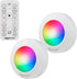 Amazon Basics LED Puck Lights, Color Changing, Battery Operated, IR Remote, 40