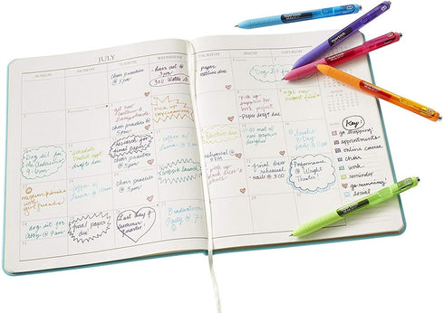 Paper Mate Inkjoy Gel Retractable Pens, Pack of 10, Blue, Medium Point