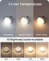 Rechargeable Light Bulbs with Remote Control, Battery Operated Light Bulbs with Timer, 3 Color Temperature, Dimmable Wireless Puck LED Bulb for Wall Sconce, 2 Pack, W01YBP206 by GOEBLESON