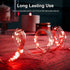 2 Pack Fairy Lights Battery Operated 200 LED 66Ft Silver Wire Starry String Lights Auto Timer 8 Modes Waterproof Mini String Lights for Outdoor Indoor Garden, Yard, Fence, Wedding Decor (Red) by echosari