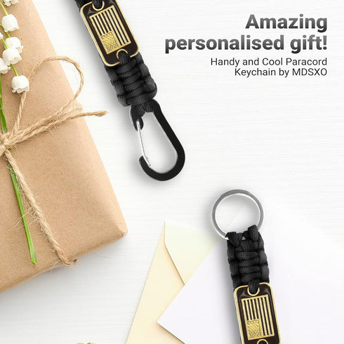 Short Keychain Lanyard for Keys, Heavy Duty Braided Clip Paracord for Wallets, Keys, Whistle, Outdoor Activities