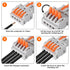 AITRIP 10Pcs Lever Wire Connectors, Mini Quick Terminal Block Compact Splice Electrical Connectors, 1 in 4 Out