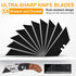 60 Pack SK2 Vickay Utility Knife Blades, Steel Heavy Duty Box Cutter Replacement Blades with Plastic Case, Standard