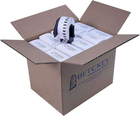 BETCKEY Compatible Continuous Label Replacement for Brother DK-2210, 1-1/7" x 100', Use with Brother QL Label Printers