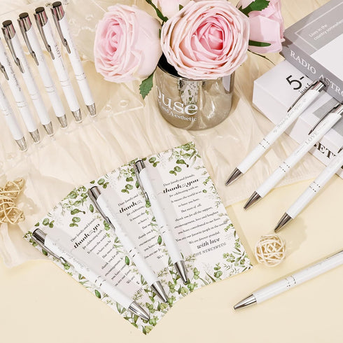 YOXIFUFA 30 Sets Wedding Favors for Guests Bulk Bridal Shower Pens Gifts Includes Retractable Ballpoint Pen