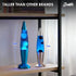 Ports,16" JAMBO Beautiful Liquid Lamp with USB Motion Light with Blue Liquid White Wax, Relaxing Nightlight, Mood Light