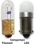 #313 Miniature Bayonet Bulb LED Replacement (2-Pack) | 28vdc | Ba9s Base | Bulb Shape: T3 1/4 | Replaces Bulb Numbers: 313 1818 1819 1820 1820BTS 1829 1843 1864 1873 757 1437 (2-Pack; Bright White) by Aero-Lites.com