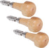 3 Set Pin Vise Chuck, Wooden Handle Pin Vise Set for Jewelry Production Making Tool