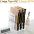 SANRUI Desk Organizer, Acrylic Magazine File Holder with 3 Vertical Compartments, Clear File Sorter for Office Home