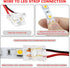 LightingWill 10 PCS 2Pin 8mm LED Connectors, Transparent Solderless Pigtail Connector for COB/SMD 2835 3528 LED Strips