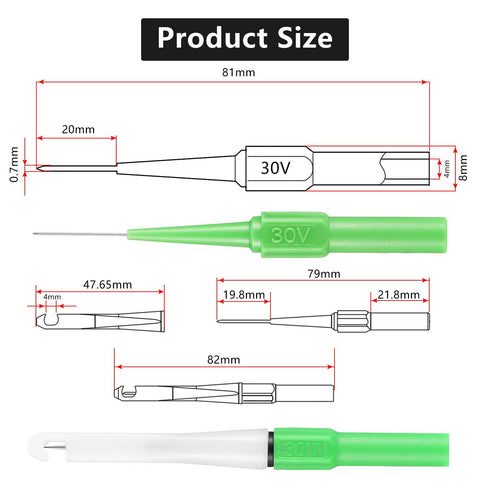 19 Pieces Wire Piercing Probe Insulation Back Probes: Non-destructive Pin Kit for Automotive Testing