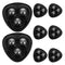 LIFKOME 8Pcs Black Stainless Steel Ball Bearing Universal Stick on Casters Mini Self