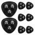 LIFKOME 8Pcs Black Stainless Steel Ball Bearing Universal Stick on Casters Mini Self