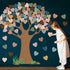 Boho Classroom Tree Bulletin Board Set with Heart Shape Cutouts, Welcome Wall Decor for School