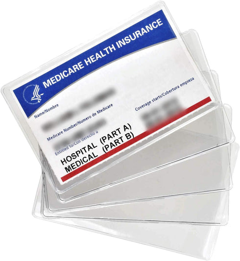 uGems Medicare Card Protectors 5 Pack – 12 Mil Total Thickness, Made in USA, Wallet-Fit Medical & Social Security