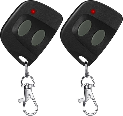 Kingdder 2 Pcs 10 Dip Switch Garage Door Remote - Two Button Garage Remote Compatible with Multicode 300mhz 3089 3060
