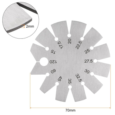 Bevel Gauge Stainless Steel Axe Angle Gauge, 15-120 Degree Knife Blade Angle Gauge for Checking