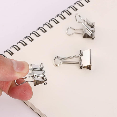 Mr. Pen Small Binder Clips, 50 Pack, 0.75 in, Silver, Micro Size