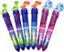 Maydahui 6 Pcs 10-in-1 Multicolor Dinosaur Pens, 10 Colors Shuttle Retractable Ballpoint Pens Fun Cartoon Dino Print