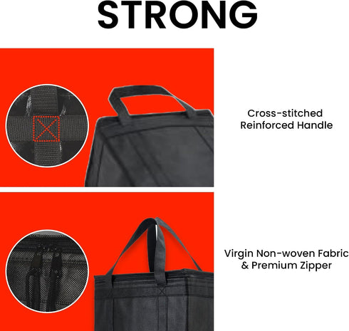 (2 Pack, NZ home Insulated Bags for Food Delivery (Medium) Grocery Shopping Cooler Bag, Pizza Delivery, Hot & Cold