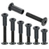PGMJ 40 Set M6 Set (M6x30mm-Black-D) Bolt and Nut - Black Metric Hex Key Metal Deck Screws for Crib Screws Replacement