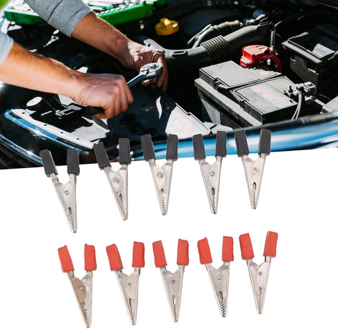 Clip Stainless Steel Battery Clamp, Strong Spring Jumper Cables for Truck Car Battery Electric Test