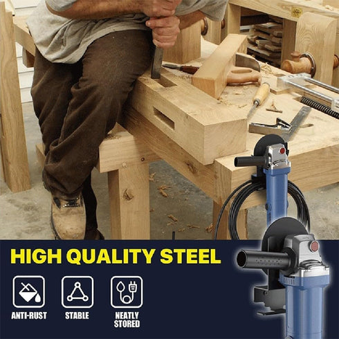 HanOaki 2Pcs Sturdy Angle Grinder Wall Mount Bracket Storage Holder For Workbench Garage