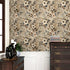 REDAMANCY 17.7"x236" Brown Beige Flower Vintage Peel and Stick Wallpaper Modern Wall Paper Stick on Contact Paper Easy